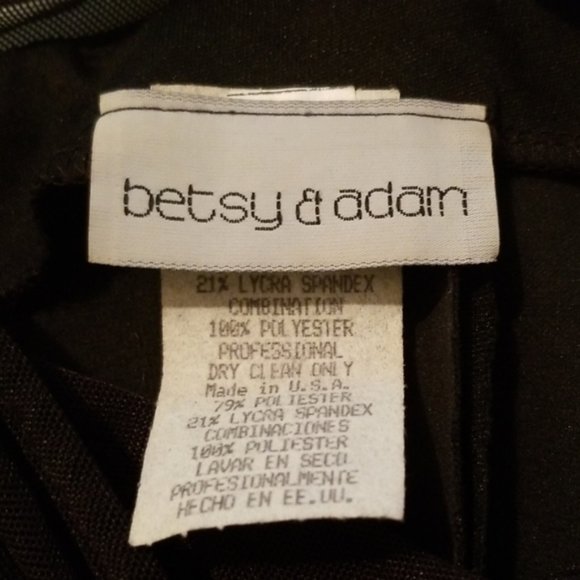 Betsy & Adam Black Evening Dress - Picture 5 of 9